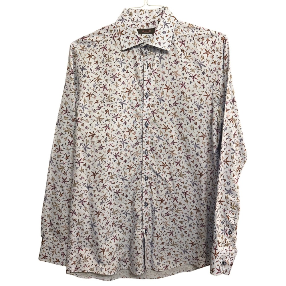 SAND COPENHAGEN‎ Men's Long Sleeve Button Down Shirt Pattern Size 40